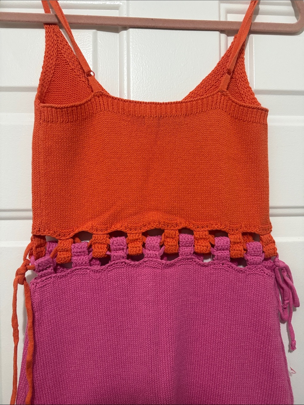 Blue Blush Orange and Pink Knit Mini Dress - Picture 9 of 11